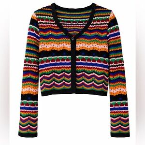 Anthropologie Vintage Free the Roses Colorful Sweater size S *NWT*